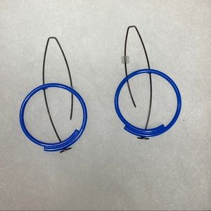 Blue Circle Earrings by Donna D'Aquino